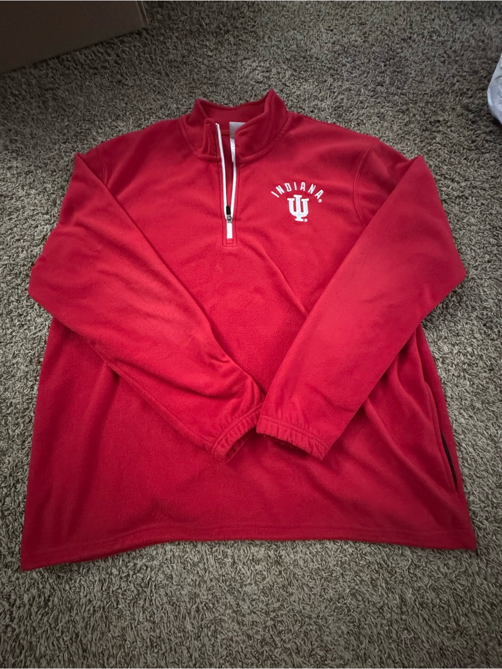 University Red Quarter-Zip Fleece Pullover